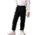 thumbnail image 4 of School Pants for Boys Straight Pants with Pockets Pull On Chino Pants Elastic Waist Pants Black Uniform Pants Back To School Outfits for Boys Kids Preppy Clothes 9-10 Years, 4 of 4