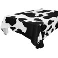 thumbnail image 1 of Mantel Rectangular Con Estampado De Vaca Animal, 54 X 54 Pulgadas, Resistente A Las Arrugas, Poliéster, Mantel De Tela Decorativa A Prueba De Manchas, Para Cocina, Comedor, Fiesta, Camping, 1 of 5