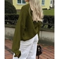 thumbnail image 5 of Cardigan PRETTYGARDEN Mujer Corto Verde Militar XL, 5 of 5