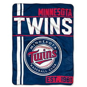 Northwest MLB Minnesota Twins Micro Raschel Throw, One Size, Multicolor