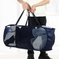 thumbnail image 5 of 1 Pc 100L Folding Laundry Basket Portable Hamper Basket for Bathroom 31.50"x14.17"x14.17" Navy Blue, 5 of 6