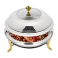 thumbnail image 3 of 28cm Round Dining Stove Chafing Dish Food Warmer without Ears Stainless Steel, 3 of 22