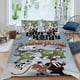 thumbnail image 2 of Laurel y Hardy Conjunto de sábanas temático, trío de piezas, cómodo y amigable con la piel, diseño único, regalo de decoración para el hogar para familiares, amigos y fans, 90 cm * 190 cm, 2 of 6