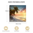 thumbnail image 3 of Chilfamy Palm Tree Beach Sunset Art Canvas Prints Wall Decor 12x12in, 3 of 6