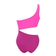 thumbnail image 6 of MDUKONU Women's Monokiniwomen's Tummy Control Swimsuit Long Torso Swimsuit Pink XL, 6 of 7