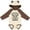 Natural & Brown w Ears, variant on Inktastic Handpicked for Earth by My Great Aunt in Heaven Boys or Girls Long Sleeve Baby Bodysuit