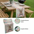 thumbnail image 5 of Bunny Easter Table Runner - 70 Inch Long, Kitchen Dining Table Runner Dresser Scarves, Pink Blue Eggs Tulips Floral Rabbit Rustic Farmhouse Decor for Coffee Tables Wedding Party Banquet, 5 of 8