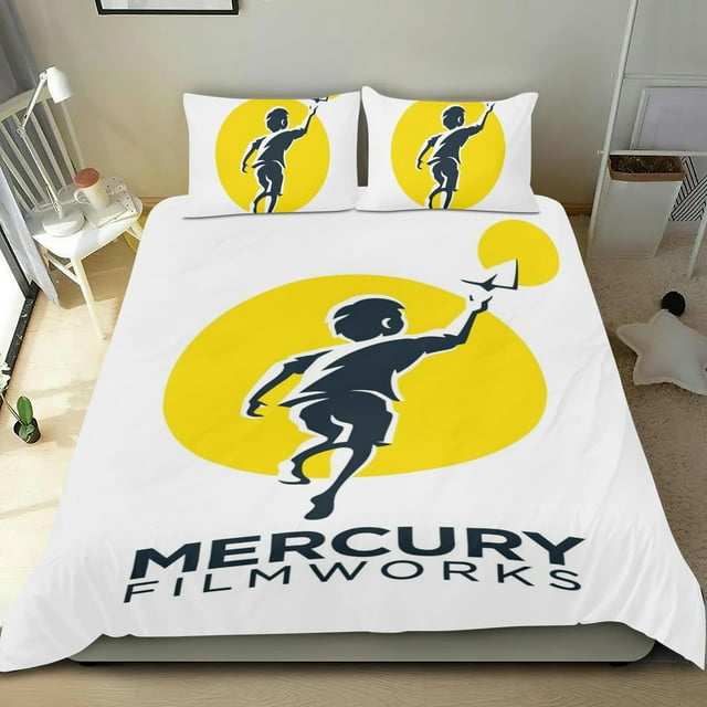 Mercury Filmworks Conjunto de sábanas temático, trío de piezas, cómodo y amigable con la piel, diseño único, regalo de decoración para el hogar para familiares, amigos y fans,173cm *218cm