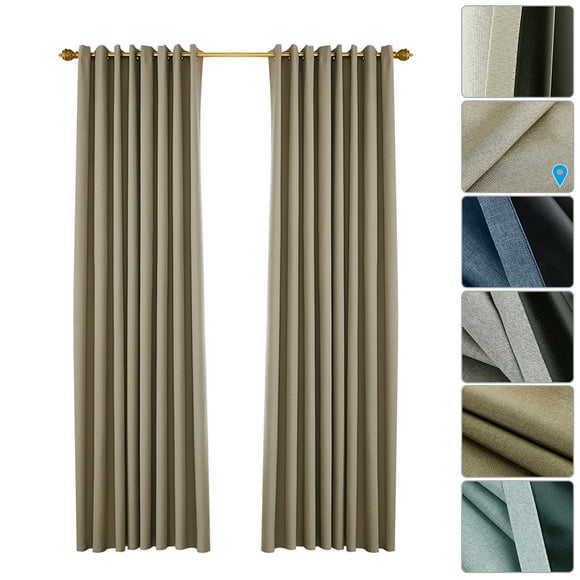 Blackout Curtains for Bedroom Grommet Insulated Room Curtains for Living Room, Set of 2 Panels (39*51in)