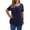 Navy, variant on Fesfesfes Women Plus Size Short Sleeve Tops for Women Fashion Womens Plus Size Lace Pachwork Short Sleeve Round-Neck Casual Tops Blouse Tshirt 12(XXL)