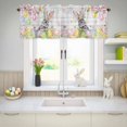 thumbnail image 5 of Valances for Windows Easter Rabbit Colorful Egg Rod Pocket Short Curtain for Bathroom Living Room Bedroom Spring Flower Tree Branch Wood 1 Panel 54x18in, 5 of 9