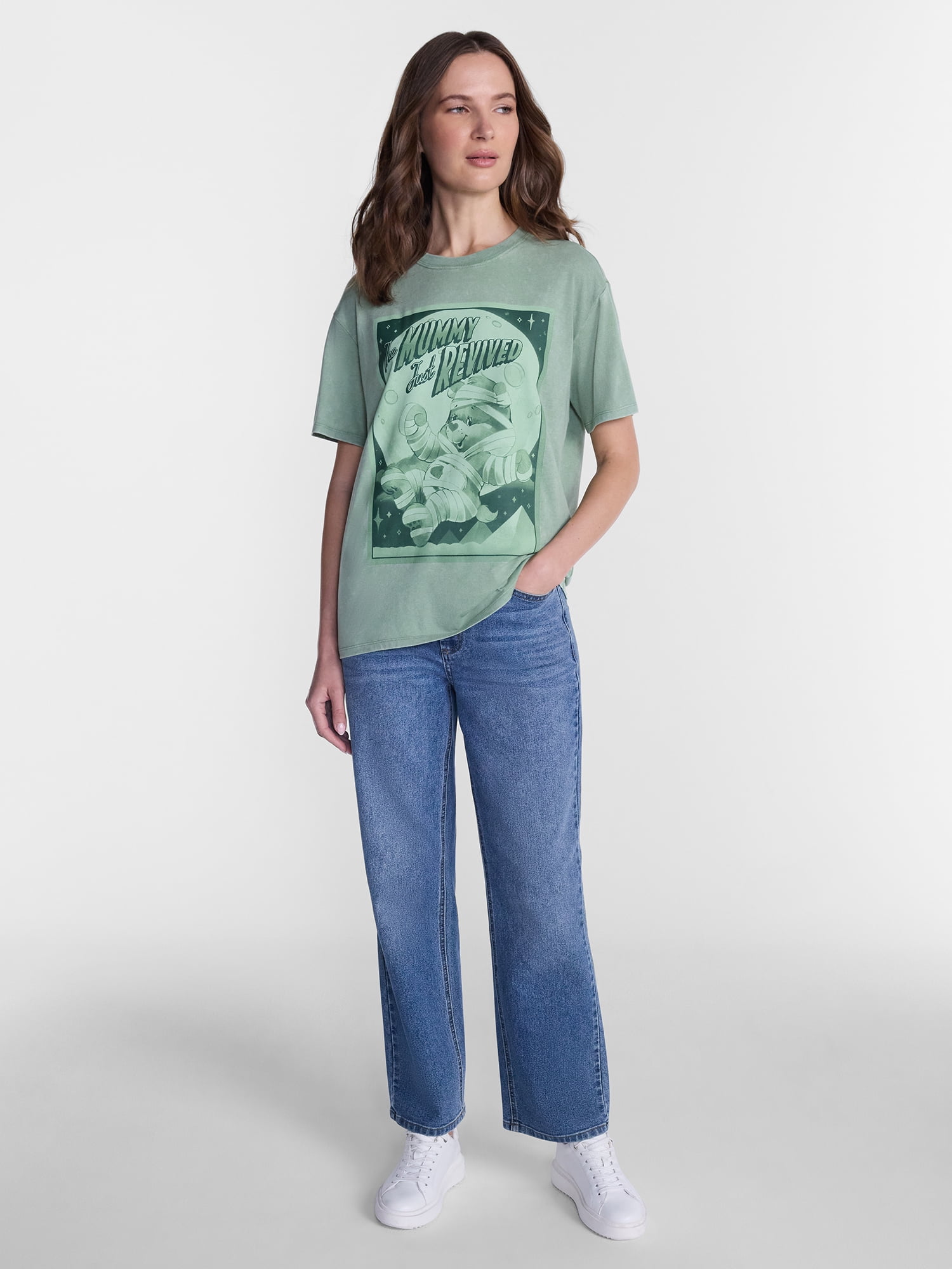 Care Bears Women’s Mineral Wash Halloween Graphic Tee, Sizes XXS-XXL