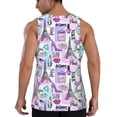 thumbnail image 3 of Gaeub Eiffel Tower and Hearts Men's Athletic Tank Top, Workout Sleeveless Shirts, Running Tank Tops for Gym, Running, Training - XX-Large, 3 of 9