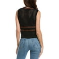 thumbnail image 2 of RE/DONE womens  Crochet Mesh Vest, s, Black, 2 of 3