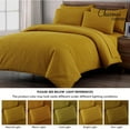 thumbnail image 5 of Chezmoi Collection Liam 7-Piece Mustard Yellow Bed in a Bag Queen Comforter Set with Sheets Medallion Embossed Bedding Set, 5 of 9