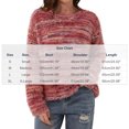 thumbnail image 3 of Turilly Women's Fuzzy Striped Sweater Crew Neck Long Sleeve Cozy Winter Top, 3 of 6