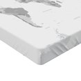 thumbnail image 2 of Ambesonne Grey Fitted Sheet 2 Pcs Set, World Map Continents Earth, Twin XL, White Grey, 2 of 3