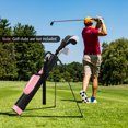 thumbnail image 2 of Gymax Lightweight Golf Stand Bag Par 3 & Executive Courses Carry Bag Shoulder Strap Pink, 2 of 9
