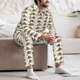 thumbnail image 7 of Lsque Colorful Armadillos Pattern Long Sleeve Pajama Set for Men - Soft 2-Piece Sleepwear and Loungewear Set with Pockets, Comfy Nightwear-X-Large, 7 of 7