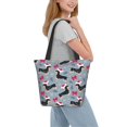 thumbnail image 2 of Balery Christmas Hat Dachshund Bolsa de Hombro con Diseño, Bolsa Grande y Duradera, Bolsa Versátil para Compras, 2 of 6