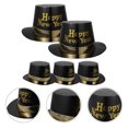 thumbnail image 3 of 5pcs Party Tophat Paper Hats Creative Headdress Decorations Yellow Letter Printing Party Favors Props for New Year Cosplay Party, 3 of 4