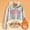Light Gray, variant on Women's Autumn/Winter Comfort Print Plus Velvet Thick Thermal Hoodie Top. Hoodie for Fall Zip Sweatshirts for Women Hoodies Sweatshirt Dress Zip up Tan Hoodie Teen Girl Clothes Womens Hoodie Full Zip