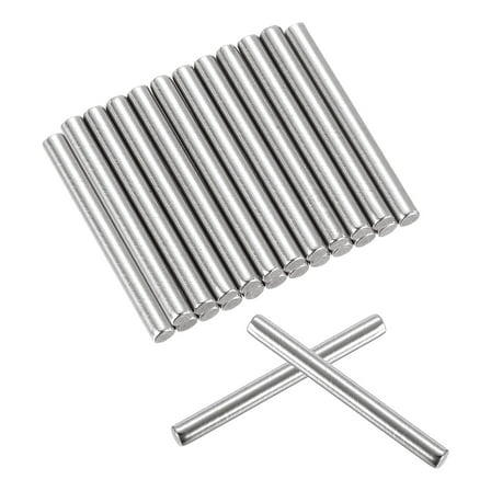 Uxcell 25 Pcs 3mm x 30mm Shelf Pins, Shelf Pegs Shelf Dowel Pins, Adjustable Shelf Support Pins Fasten Elements Stainless Steel Silver(0.12 x 1.18 inch)