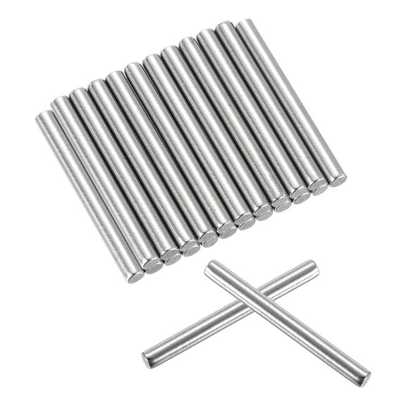 Uxcell 25 Pcs 3mm x 30mm Shelf Pins, Shelf Pegs Shelf Dowel Pins, Adjustable Shelf Support Pins Fasten Elements Stainless Steel Silver(0.12 x 1.18 inch)