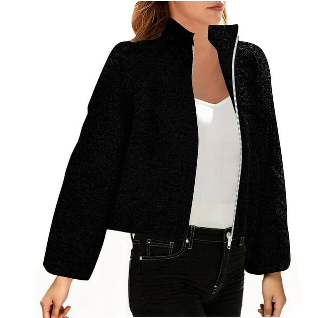 Veste pour Femmes, Chandail à Manches Longues Couleur Unie, Pulls pour Femmes