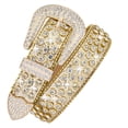 thumbnail image 1 of Cinturón occidental Vxrxal de cuero con diamantes y brillo, 1 of 6