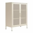 thumbnail image 4 of Novogratz Channing 2 Door Accent Cabinet-Mesh Metal Locker, Parchment, 4 of 11