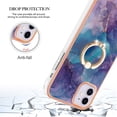 thumbnail image 3 of Mantto For iPhone 16 Case,Ring Holder Stand Marble Pattern 3 in 1 Rugged Shockproof Hybrid Hard PC Soft Rubber Bumper Drop Protective Girls Women Boy Men Phone Cases for iPhone 16,Purple, 3 of 6