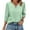 Mint GreenA#0128C&02, variant on Garbnen Puff Sleeves Tops for Women V Neck Womens 3/4 Sleeve Tops Pleated Fashion Summer Three Quarter Sleeve Woman Tunic Tops