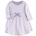 thumbnail image 2 of Touched by Nature Baby and Toddler Girl Organic Cotton Long-Sleeve Dresses 2pk, Purple Garden, 6-9 Months, 2 of 3