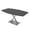 Asian Night w/Silver Base no Electric, variant on 3X5 Boat Shaped Conference Table With X Base And Electrical Module