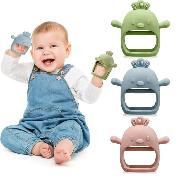 3 Packs Baby Teething Toy Silicone Teething Toys for Babies 06 Months