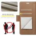 thumbnail image 5 of CaseMe Leather For iPhone Air Wallet Case with RFID Blocking, For iPhone Air Case Wallet for Women Men Card Holder Magnetic Clasp Kickstand Folio Case for iPhone Air,Brown,For iPhone Air, 5 of 11