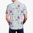 thumbnail image 3 of Balery Happy Easter Printed Men’s Short Sleeve Polo Shirt, Midweight Men's Shirt,Golf Polo shirts -Large, 3 of 8