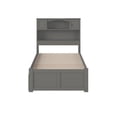 thumbnail image 4 of Leo & Lacey Modern Solid Wood Twin Platform Bed with USB Charger in Gray, 4 of 6