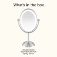 thumbnail image 4 of Conair LED Vanity Mirror, Double-Sided 1x/7x Magnification, Satin Nickel, 4 of 8