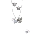 thumbnail image 2 of Delight Jewelry Silvertone Nurse's Prayer Heart - Lord Guide Silver tone Guardian Angel Charm Necklace and Stud Earrings, 2 of 4