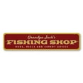 thumbnail image 2 of Fishing Shop Novelty Decor, Metal Wall Sign - 4x18 Inches, 2 of 4