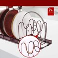 thumbnail image 5 of Organizador de ollas y sartenes de longitud ajustable, almacenamiento de metal resistente para gabinetes de cocina o encimeras, almohadillas de silicona antideslizantes de montaje rápido con 7, 5 of 5