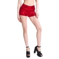 thumbnail image 4 of Womens Metallic Raves Booty Shorts Hot-Pants Dance Bottom Mid-Waist Womens Stage Dance Booty Shorts, 4 of 8