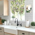 thumbnail image 5 of Green Botanical Tie Up Curtains for Windows, Adjustable Balloon Window Shades, Spring Floral Summer Botanical Rustic Kitchen Window Treatments Farmhouse Short Curtains with Rod Pocket 42"x45", 5 of 8