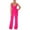 Hot Pink, variant on Baqcunre Women's Solid Color V-Neck Strap Sleeveless Wide Leg Romper,Size S-XXL,One Piece Jumpsuit,Womens Jumpsuit,Jumpsuits for Women Casual,Womens Clothes,Color Black