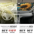 thumbnail image 4 of Shangniulu Blue Butterfly Sunflower Print Auto Windshield Sun Shade, Sun Blocks Sun Visor Keep Vehicle Cool, Car Front Window Sunshade Foldable Sun Shield 51x28in, 4 of 7