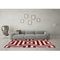 thumbnail image 3 of Ahgly Company Indoor Rectangle Abstract Red Contemporary Area Rugs, 4' x 6', 3 of 4