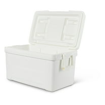 NEW 48 QT Hard Sided Ice Chest Cooler, White