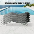 thumbnail image 5 of Domi Pool Lounge Chairs Set of 2, Adjustable Aluminum Outdoor Chaise Lounge Chairs, All Weather for Deck Lawn Poolside Backyard -Dark Gray Textilene, 5 of 8